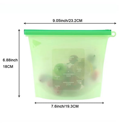 Single Reusable Silicone Storage Bag - 1000 ml