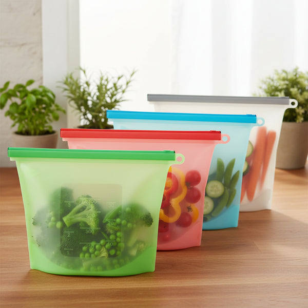 Single Reusable Silicone Storage Bag - 1000 ml