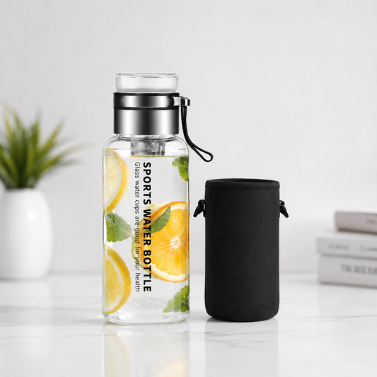 Premium Glass Water Bottle with Infuser