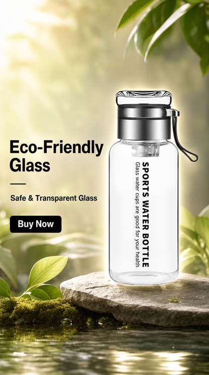 Premium Glass Water Bottle with Infuser