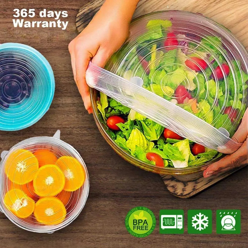 Reusable Silicone Lids – Set of 6