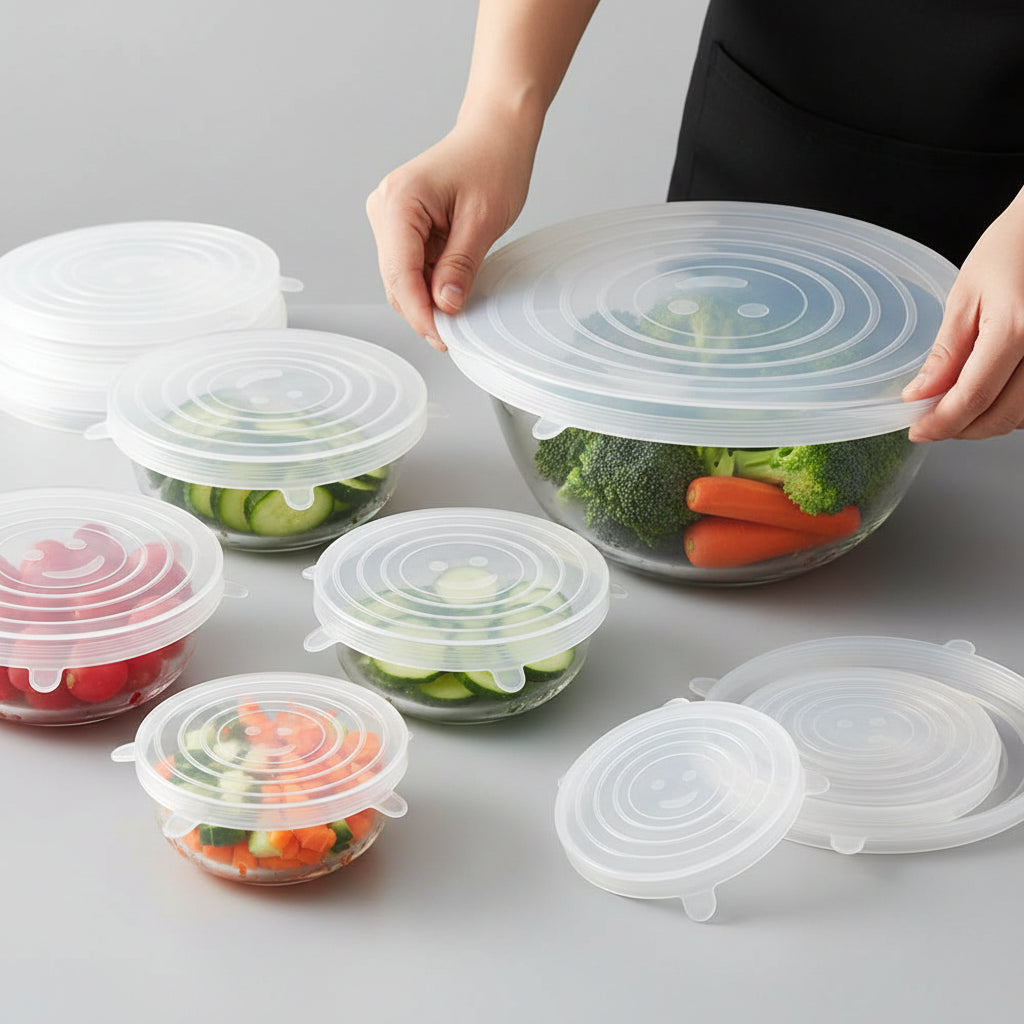 Reusable Silicone Lids – Set of 6