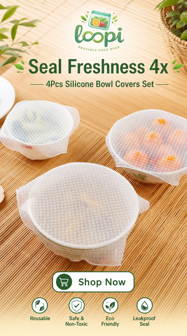 Reusable Silicone Covers – Set of 4