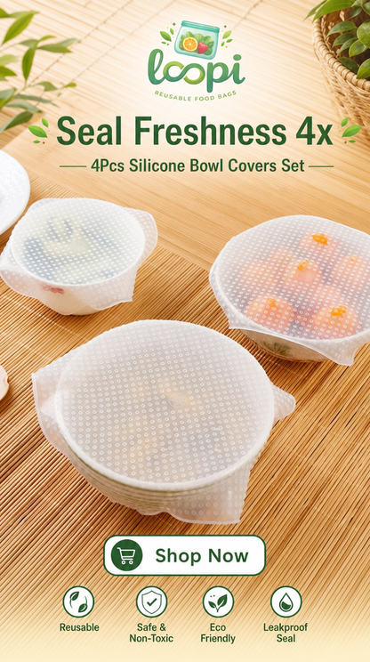 Reusable Silicone Covers – Set of 4