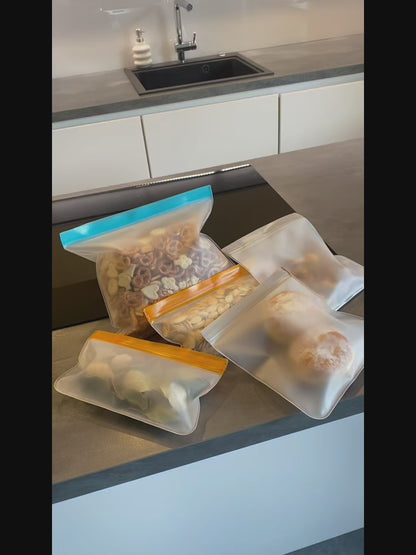 Reusable Silicone Bags, 12 Pcs